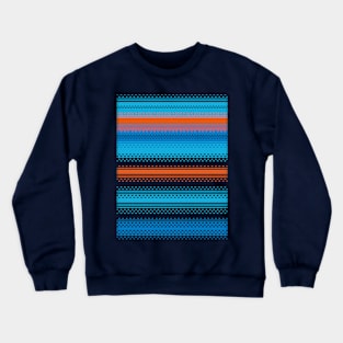 Blue and Orange Stripes Crewneck Sweatshirt